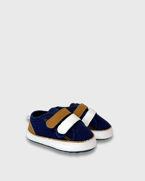 Tenis Velcro Denim Huellitas