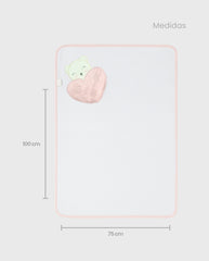 Cobija Doble Faz Bordado Rosa Surtido El Bebé Feliz Medidas