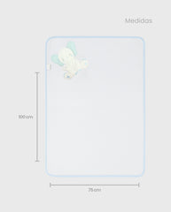 Cobija Doble Faz Bordado Azul Surtido El Bebé Feliz Cobija