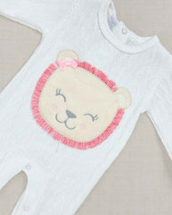 Set Primer Día León Calado Blanco Detalle