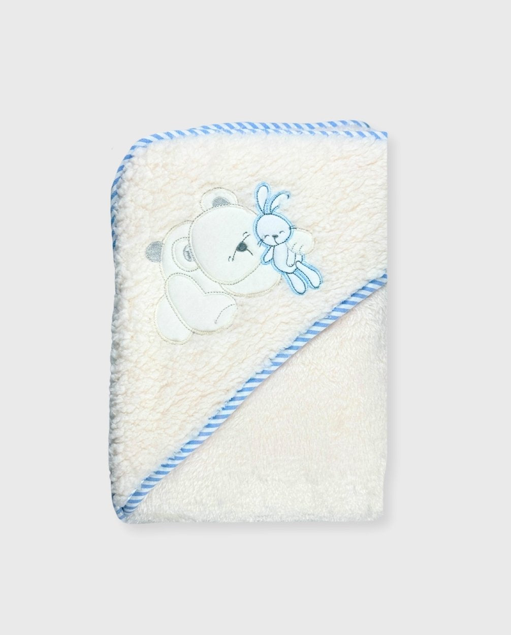 Cobija Oso Azul 100% Algodón El Bebé Feliz