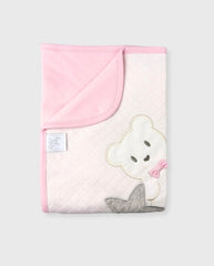 Cobija Canales Bordado Surtido Rosa El Bebé Feliz Pink