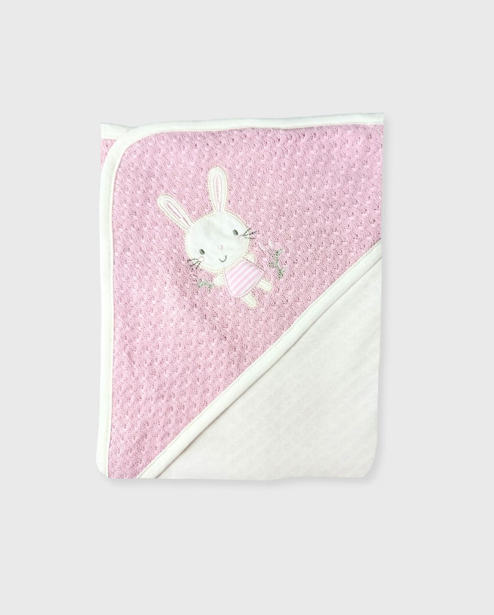 Cobija Tejida Conejo Frambuesa