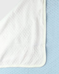 Cobija Tejida Bordado Celeste Blue