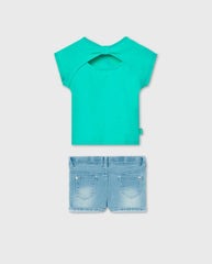 Conjunto Short Arcoiris Boboli Niña