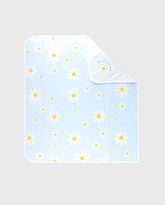 Toalla Capota Bordado Flores Azul BLUE