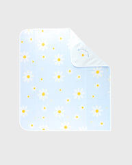 Toalla Capota Bordado Flores Azul BLUE