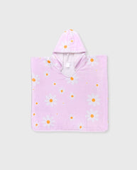 Toalla Con Capota Floral Rosa