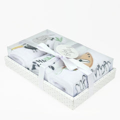 Set 3 Baberos Bordado Safari 100% Algodón