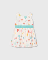 Vestido Estampado Blanco Boboli