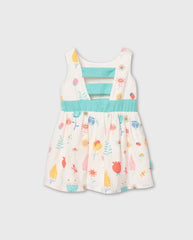 Vestido Estampado Blanco Boboli Niña
