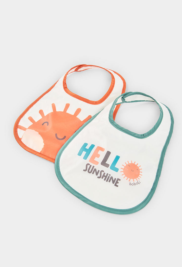 Set 2 Baberos Hola Sol Naranja Boboli