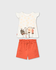 Conjunto Short Muñecas Puntos Boboli