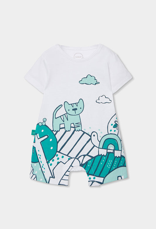 Pelele Estampado Animales Tigre Verde Blanco Boboli