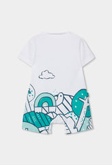 Pelele Estampado Animales Tigre Verde Blanco Boboli estilo