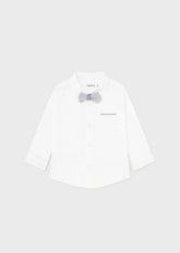 Camisa Manga Larga Blanca Con Corbatín Mayoral