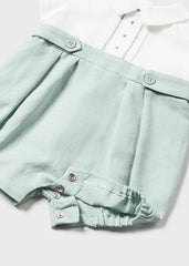 Pelele Ceremonia Lino Verde Mayoral Detalles