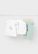 Conjunto 3 Piezas Legging Punto Verde