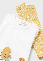 Conjunto 2 Piezas Leggins Pollito Amarillo Mayoral Puntos