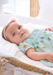 Vestido Con Panty Estampado Macetas Azul Mayoral