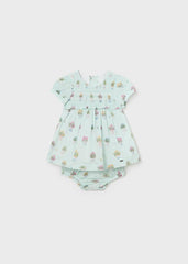 Vestido Con Panty Estampado Macetas Azul Mayoral Diseño