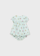 Vestido Con Panty Estampado Macetas Azul Mayoral Bebé