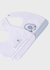 Set 2 Piezas Baberos Carro Azul Mayoral