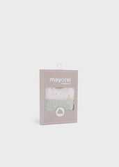 Set 2 Piezas Baberos Flor Bordada Verde Mayoral Empaque