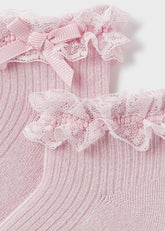 Medias Españolas Volantes Encaje Rosa Mayoral