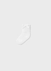 Medias Calcetín Calado Moño Blanco Mayoral