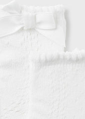 Medias Calcetín Calado Moño Blanco Mayoral Detalles