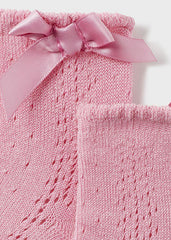 Medias Calcetín Calado Moño Rosa Mayoral Detalles