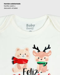 Body Manga Larga Venado Feliz Navidad
