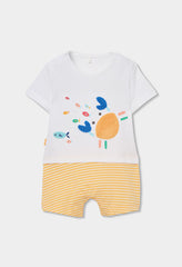 Pelele Bordado Combinado Cangrejo Amarillo Boboli estilo