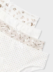Set 4 Pantys Puntos Oveja Beige Mayoral