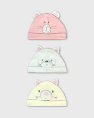 Set 3 Gorros Bebé Orejas Animales
