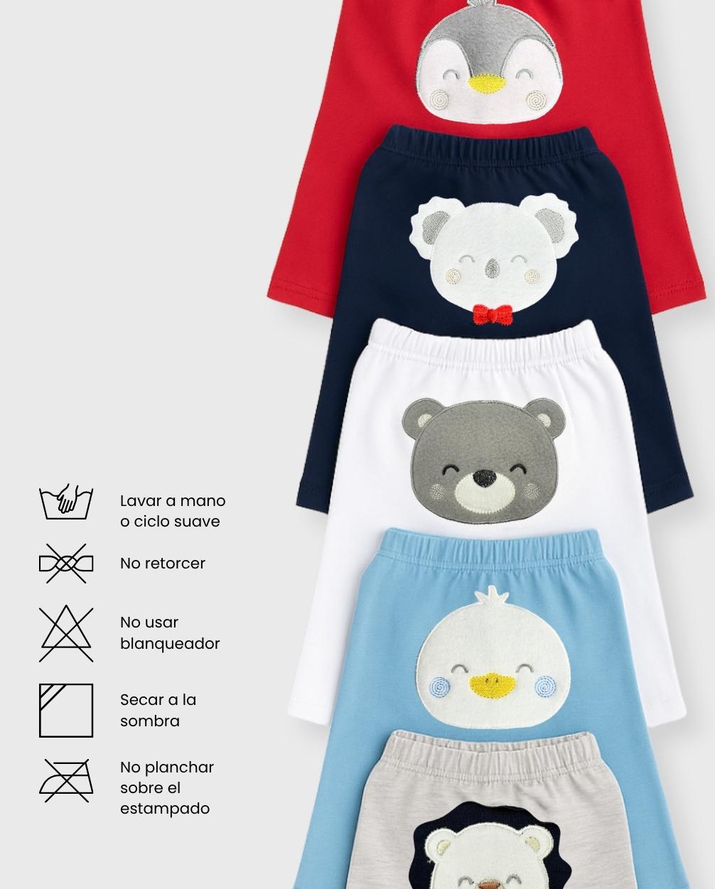 Set 5 Pantalones Bordados Baby Boy Surtido Detalles