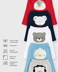 Set 5 Pantalones Bordados Baby Boy Surtido Detalles