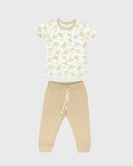 Pijama Pantalon Animales del Mar Beige