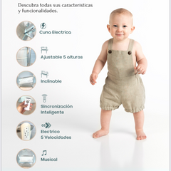 Cuna Colecho Mecedor Cambrige Pupi Gris