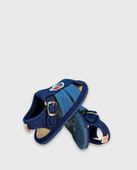 Sandalias Hebilla Denim Barco Huellitas Niños