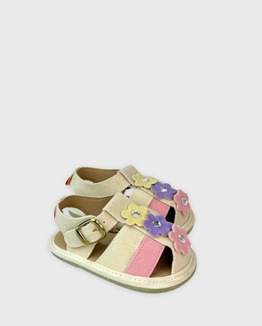 Sandalias Bebé Niña Combinada Flores Melosos