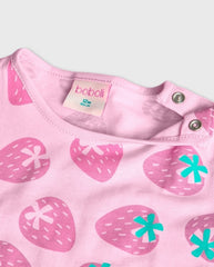 Blusa Fresas Lila Boboli Boton