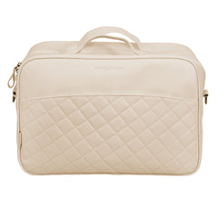 Bolso Pañalera Con Cambiador Rombos Beige Bimbidreams