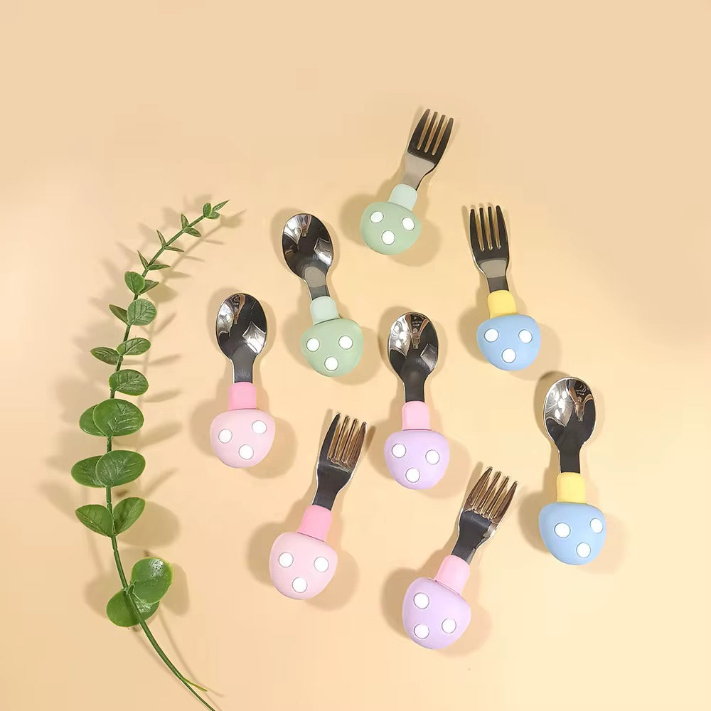 Set de Cubiertos Metalizado Hongo