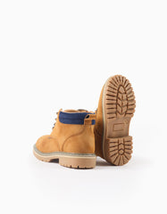 Botas Gamuza Cordones Mostaza