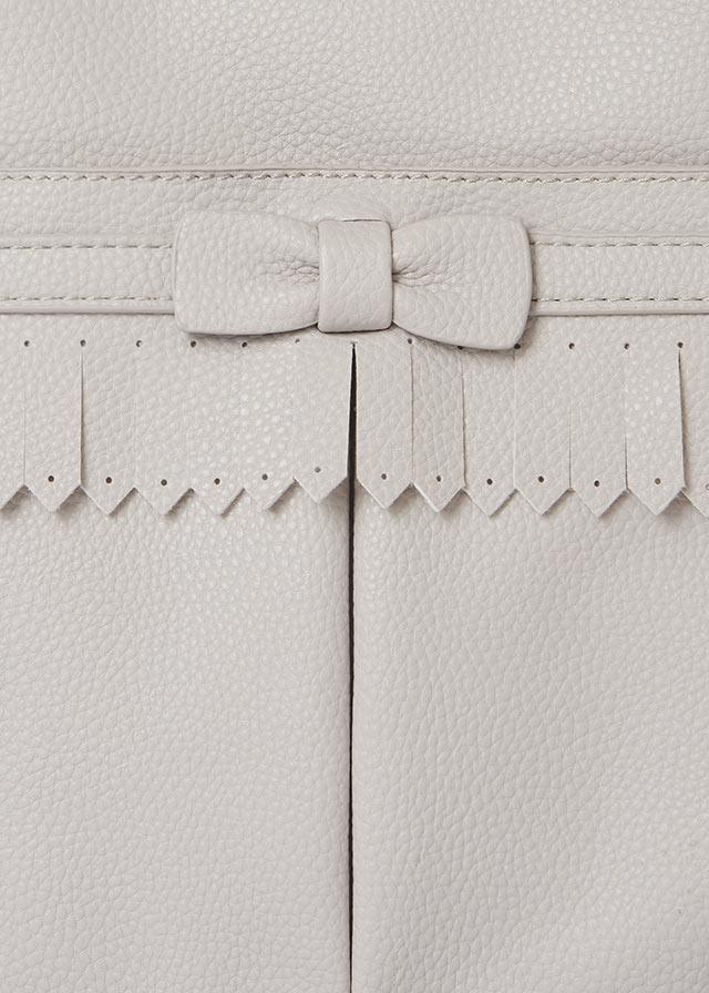 Bolso Pañalera Flecos Gris Mayoral Moño