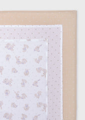 Set 3 Muselinas Conejo Rombos Beige Mayoral Estampado