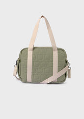 Bolso Pañalera Acolchado Osos Verde
