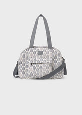 Bolso Pañalera Estampado Hojas Gris Mayoral